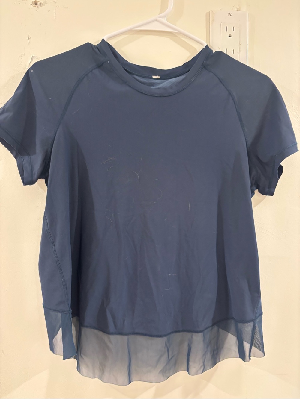 lululemon athletica Navy Short-Sleeve Wrap-Back Top - Picture 2 of 2